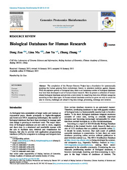 Biological Databases for Human Research